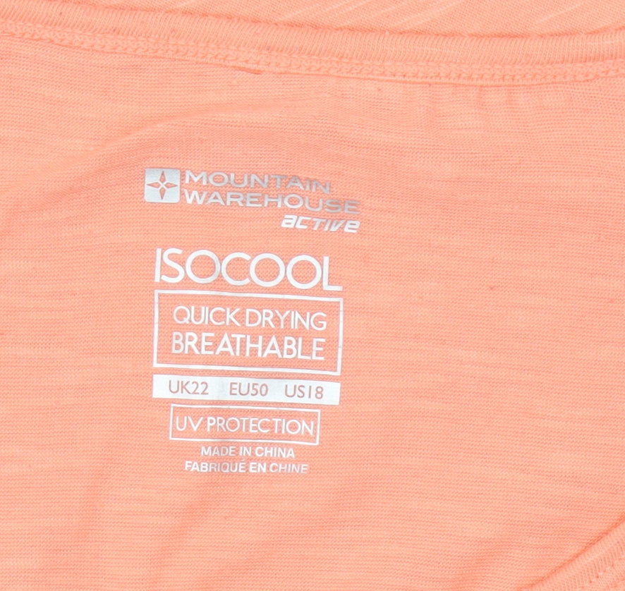 Mountain Warehouse Womens Orange T-Shirt Size 22