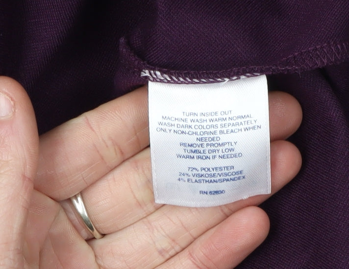 Lands' End Women's Purple A-Line Dress S Casual