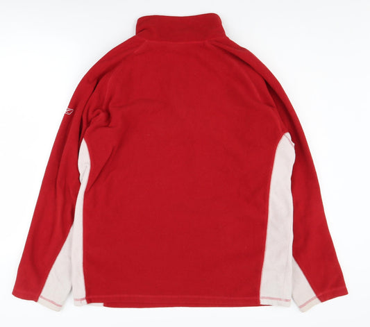 Mens UK Size L Reebok Red 1/2 Zip Sweatshirt