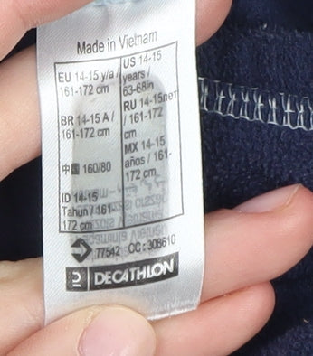 Decathlon Boys Blue 1/2 Zip Fleece Sweatshirt 14-15 Years