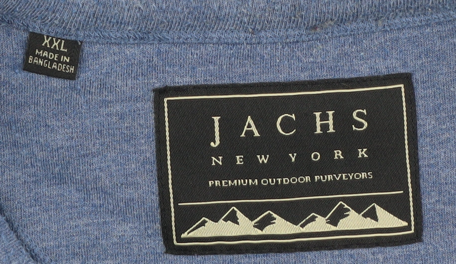 Mens UK Size 2XL JACHS Blue Pullover Sweatshirt