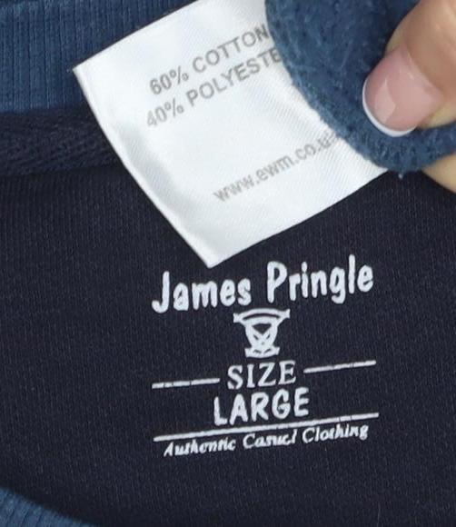 Mens UK Size L James Pringle Blue Pullover Sweatshirt