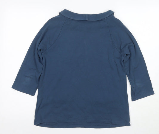 Laura Ashley Women's Blue Tunic T-Shirt Size 10