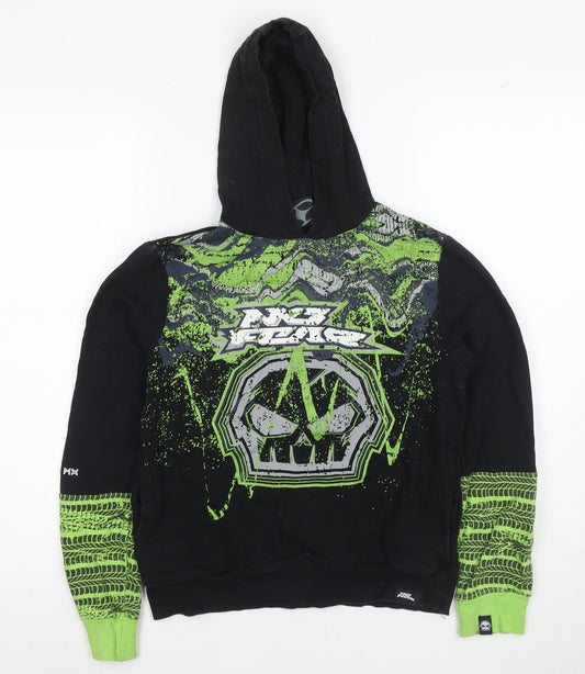 No Fear Boys Pullover Hoodie, Black, Size 13, Skateboarding
