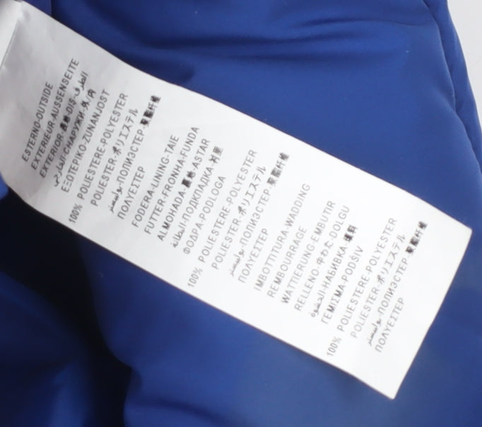Benetton Boys Blue XL Puffer Jacket with Hood