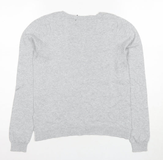 Womens UK Size XS Oasis Grey Pullover Jumper