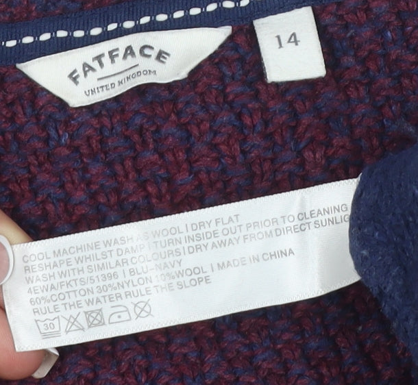 Womens UK Size 14 FatFace Multicoloured Jumper Jumper