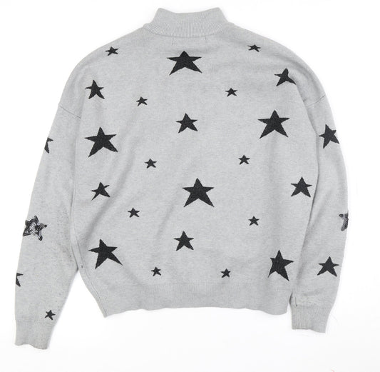 Womens UK Size S VERO MODA Grey Pullover Jumper