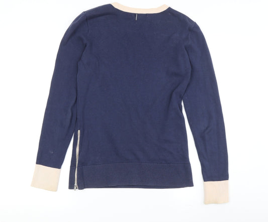 Womens UK Size XS Nautica Blue Pullover Jumper