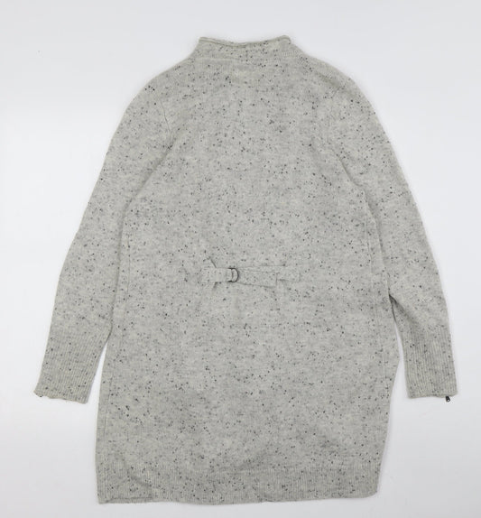 Womens UK Size 10 Mint Velvet Grey Cardigan Jumper
