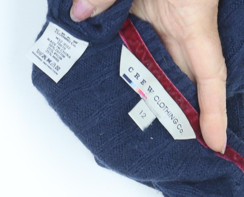 Womens UK Size 12 Crew Clothing Co. Blue Pullover Jumper