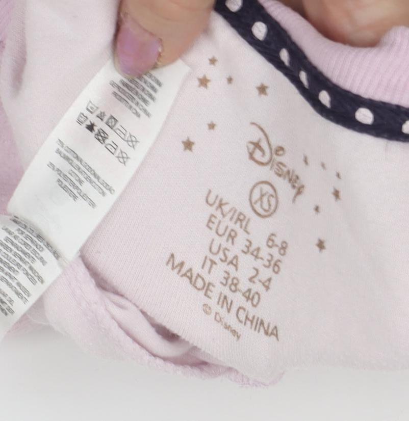 Womens UK Size XS Disney Pink Pullover Sweatshirt