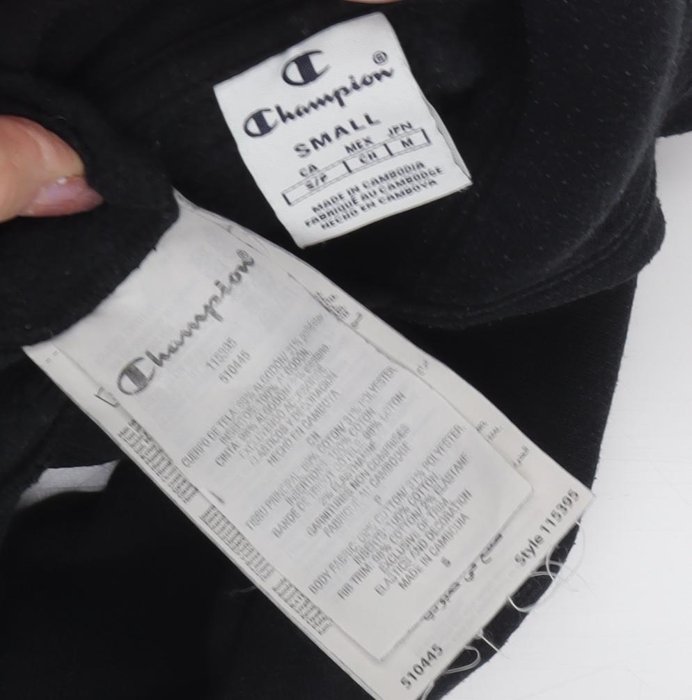 Unisex Adults UK Size S Champion Black Pullover Hoodie