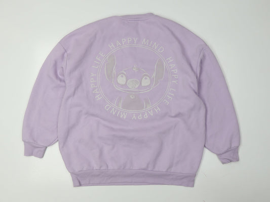 Womens UK Size S Disney Purple Pullover Sweatshirt