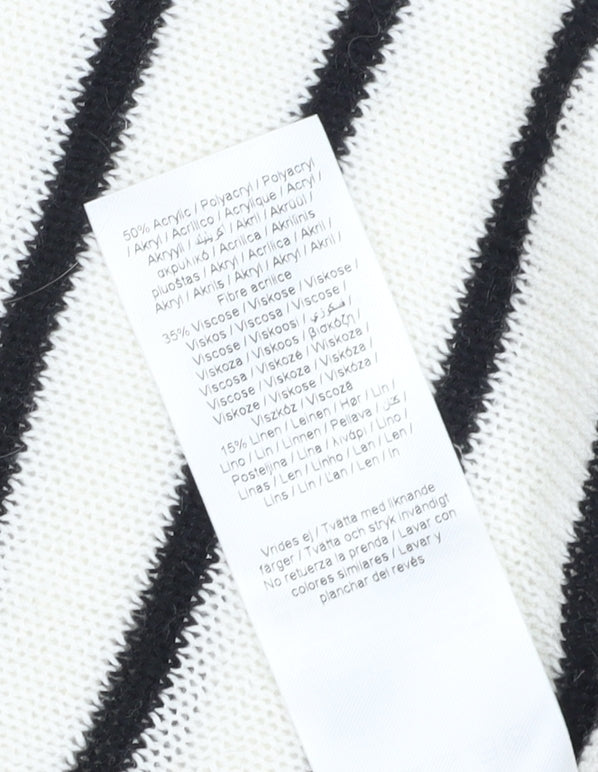 Levete Room Women’s Black & White Striped Pullover Jumper - S