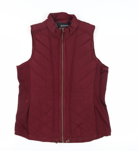 Womens UK Size M Roman Red Quilted Coat
