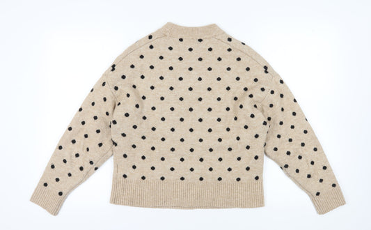 Womens UK Size S H&M Beige Pullover Jumper