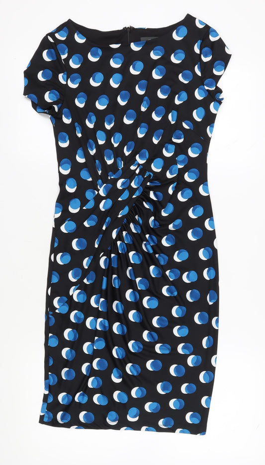 Adrianna Papell Women's Black Polka Dot Sheath 10
