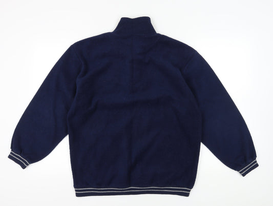 Mens UK Size 154 C&A Blue 1/2 Zip Sweatshirt