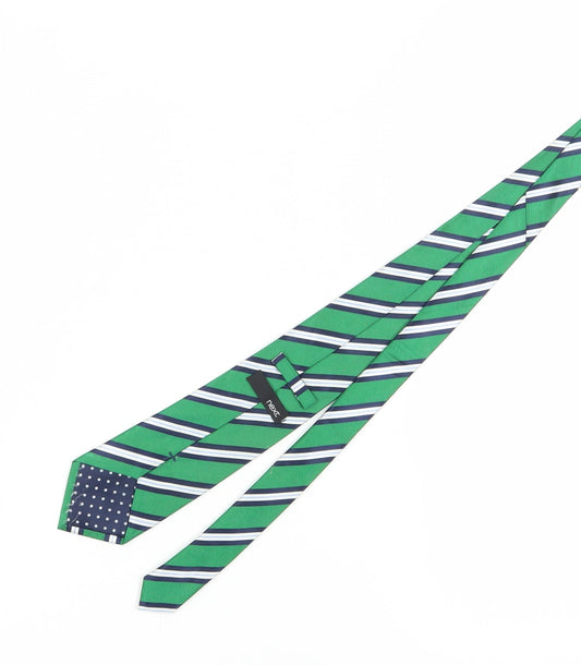 Next Green Striped Silk Men's Tie