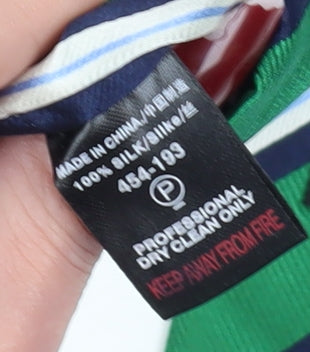 Next Green Striped Silk Men's Tie