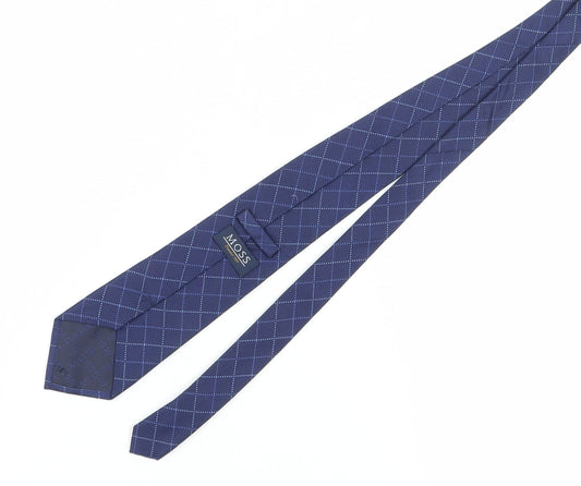 Moss Men's Blue Plaid Silk Tie
