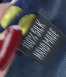 KAILONG Men's Blue Silk Polka Dot Slim Tie