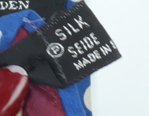 Moss Bros Men's Blue Silk Polka Dot Tie One Size