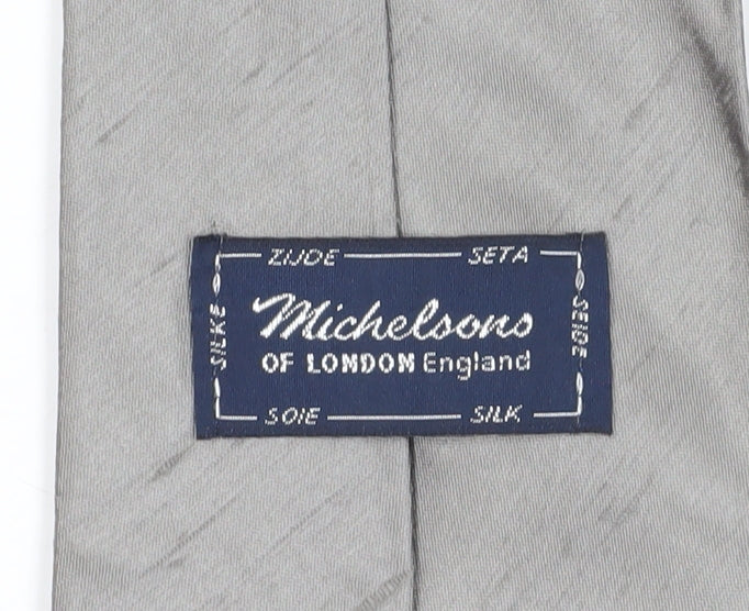 Michelsons of London Grey Silk Men's Tie