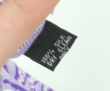 Mens Milan Purple Paisley 100% Silk Tie