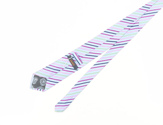 Ted Baker Men's Multicoloured Striped Silk Tie