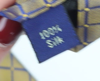 Thomas Nash Men's Bronze Geometric Silk Tie