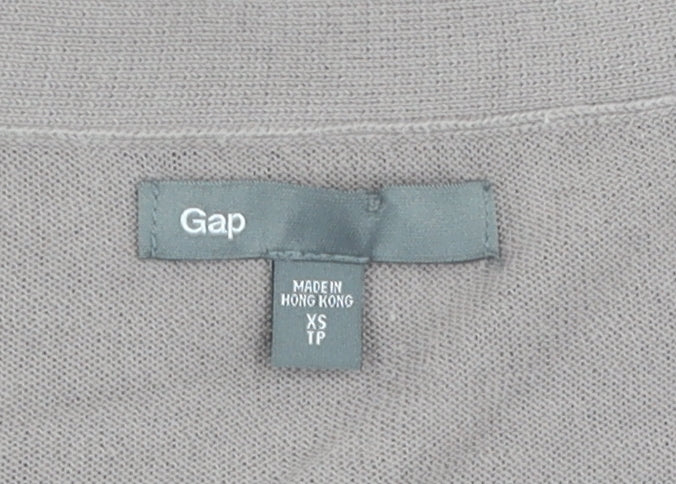 Gap Women's Grey XS Cardigan V-Neck Cotton Knit