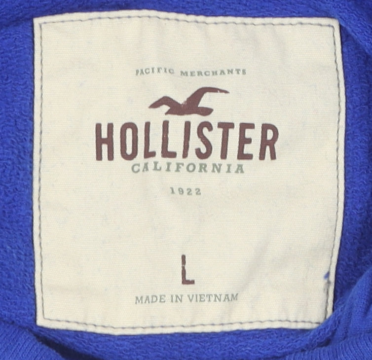 Hollister Women's Blue Pullover Hoodie Size L