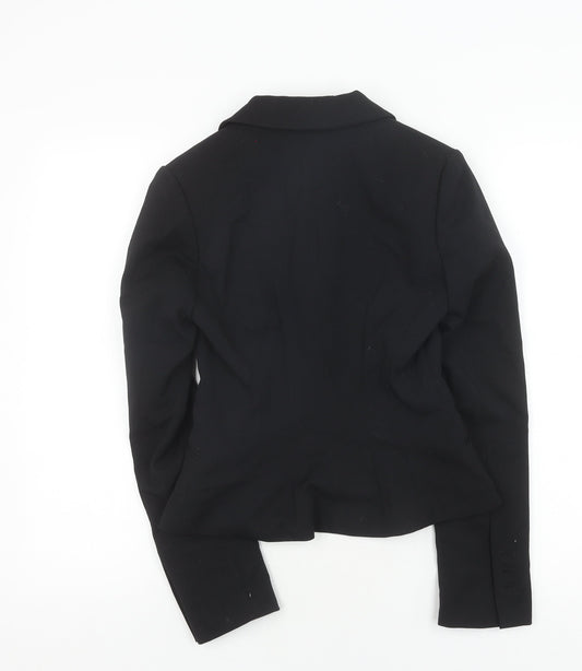 H&M Women's Black Blazer Size 6 Regular Fit