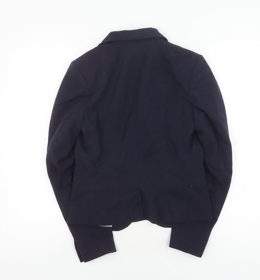 H&M Women's Blue Blazer Size 8 Regular Fit
