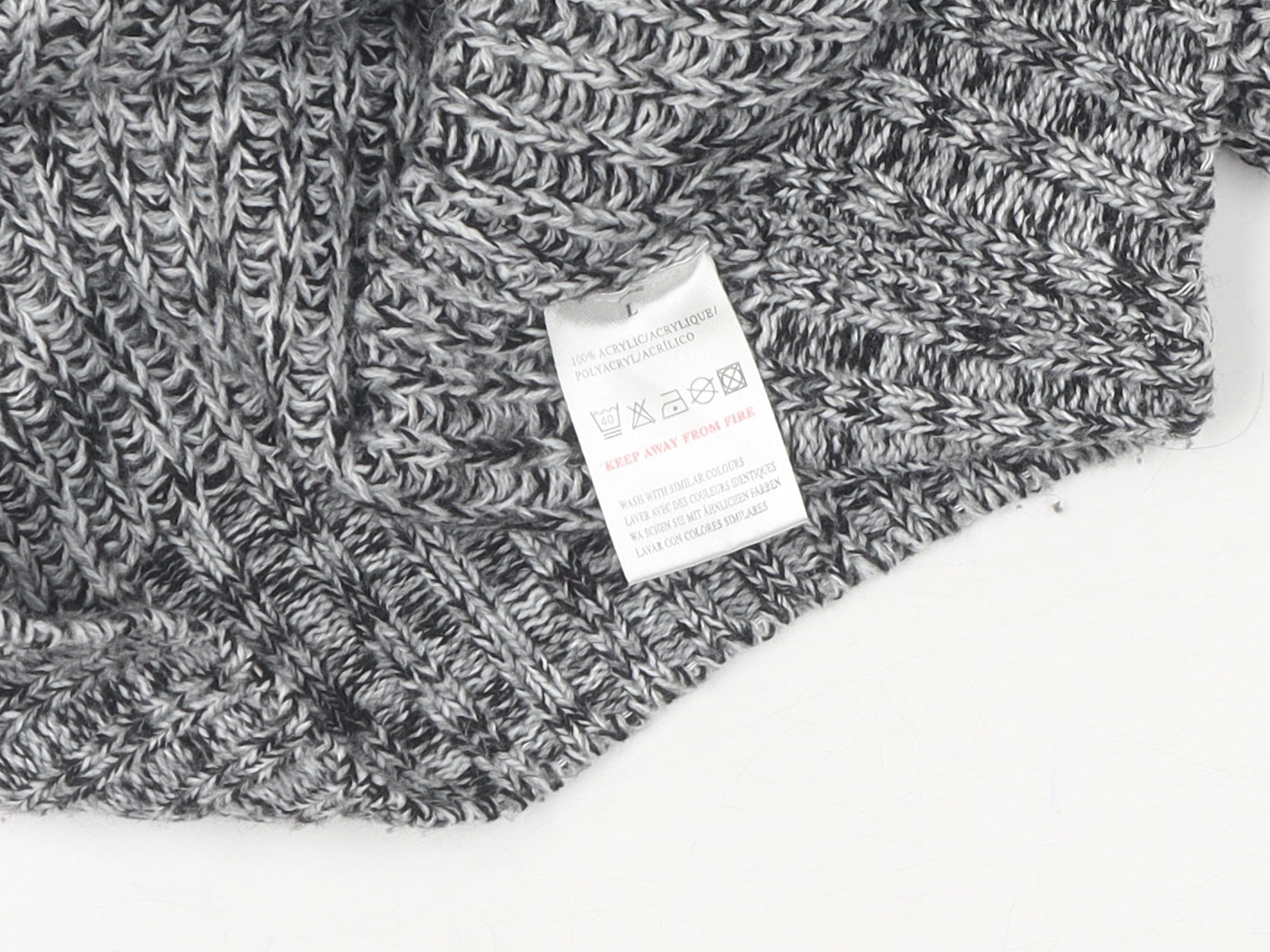 Womens UK Size L QED London Grey Jumper Jumper