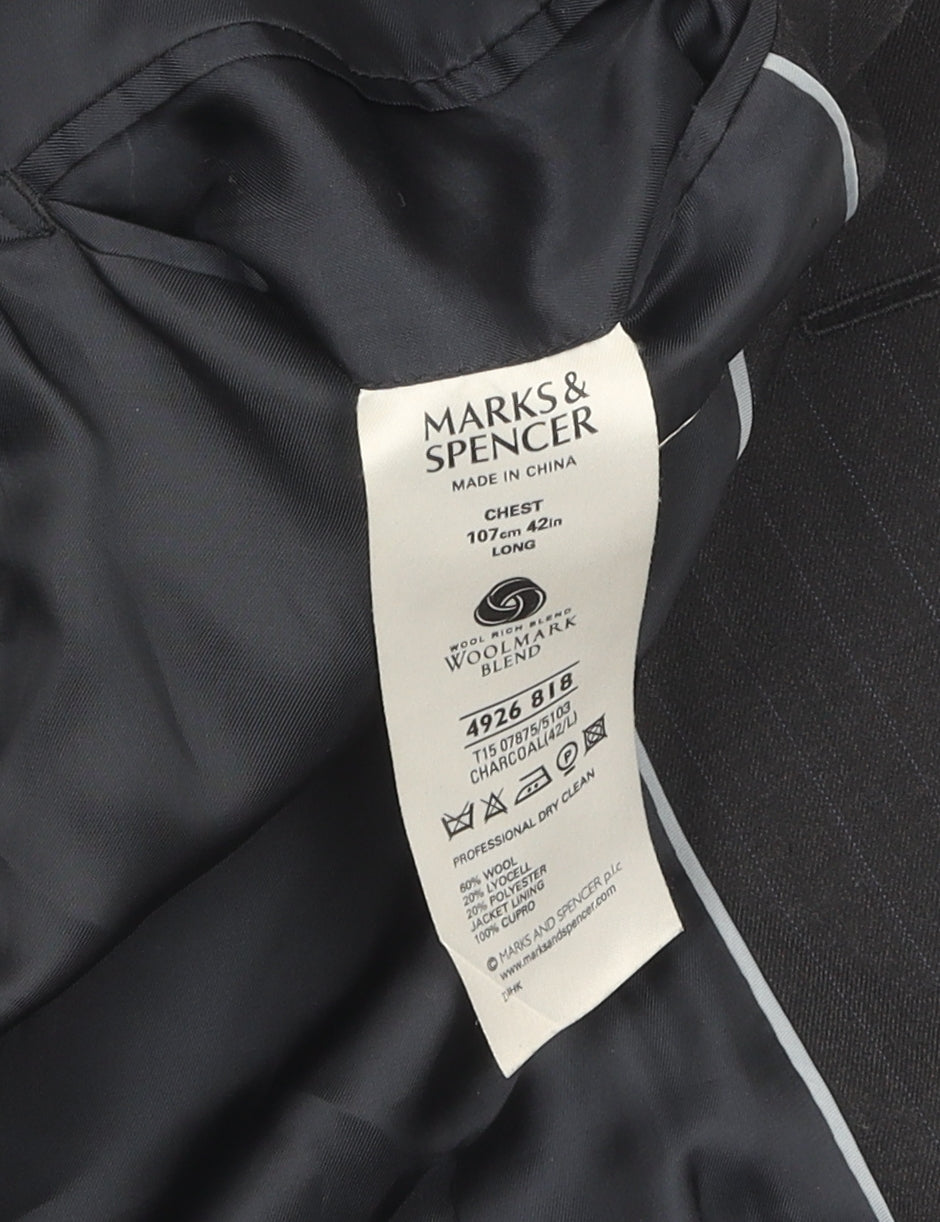 Mens UK Size 42 Marks and Spencer Regular Black Suit Jacket