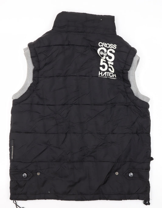 Mens UK Size S Cross Hatch Black Puffer Jacket