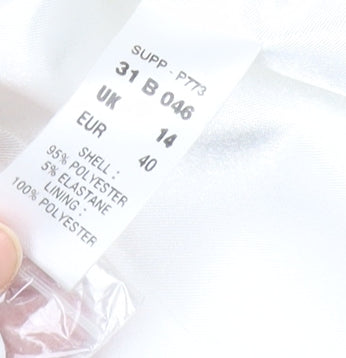 Kaleidoscope Women's White Blazer UK 14 Regular