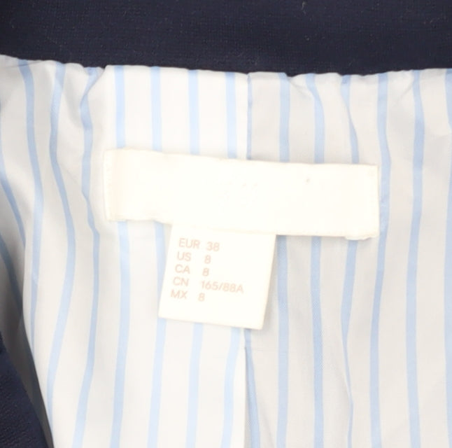 H&M Women's Blue Blazer Suit Jacket Size 10, Regular Fit