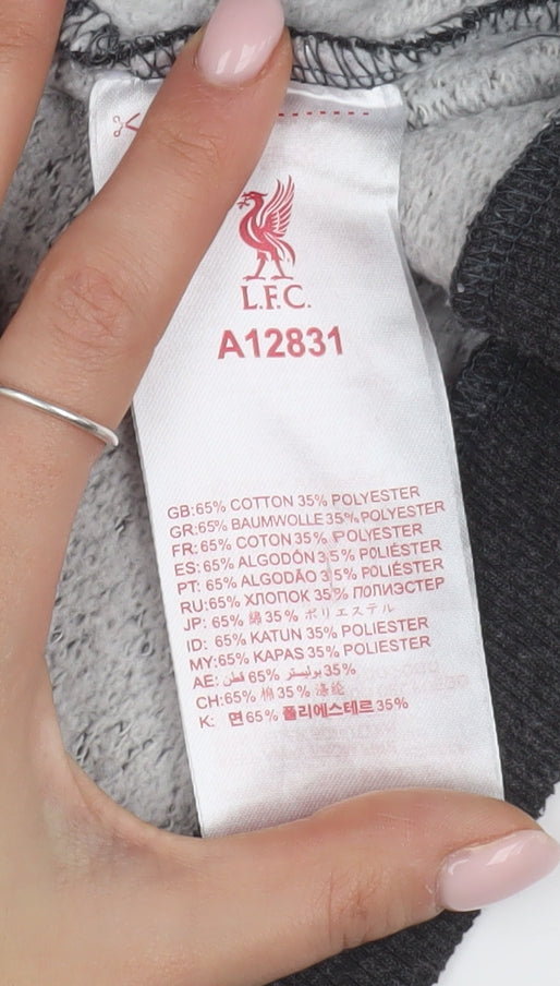LFC Girls Grey Hoodie, 11-12 Years, Ruffle Logo Pullover