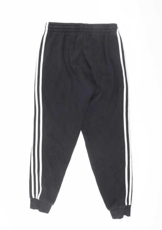 Unisex Adultss UK Size M adidas Regular Fit Jogger Black Trousers