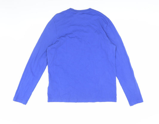 Reebok Men’s Blue XS Graphic Long Sleeve T-Shirt