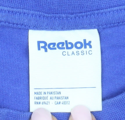 Reebok Men’s Blue XS Graphic Long Sleeve T-Shirt