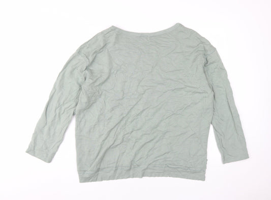 River Island Women's Green Basic T-Shirt, UK 16, 3/4 Sleeve