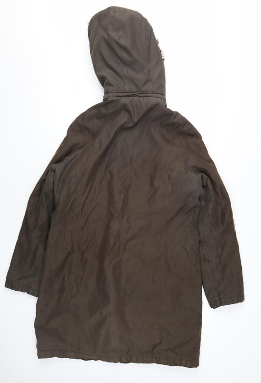 Womens UK Size M Marks and Spencer Brown Parka Coat