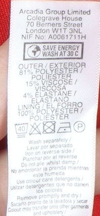 Miss Selfridge Women's Red A-Line Dress, Size 12