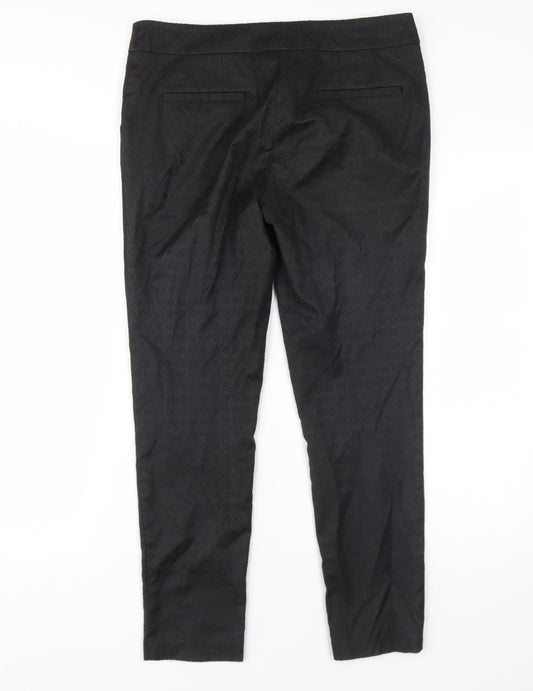 Womens UK Size 10 NEXT Regular Fit Straight Black Trousers