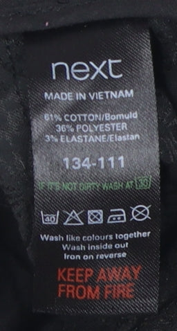 Womens UK Size 10 NEXT Regular Fit Straight Black Trousers
